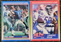 NFL Football Card Lot w/HOF Stars Brady Taylor Dorsett + U.S. Mint Coin Set & Loose Coins - 5