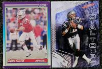 NFL Football Card Lot w/HOF Stars Brady Taylor Dorsett + U.S. Mint Coin Set & Loose Coins - 9