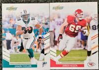 NFL Football Card Lot w/HOF Stars Brady Taylor Dorsett + U.S. Mint Coin Set & Loose Coins - 11