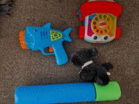 Large Mixed Lot - Nerf, Mega Bloks, Fisher-Price, DC Action Figures, Assorted Kids Toys 40pcs - 5