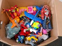 Large Mixed Lot - Nerf, Mega Bloks, Fisher-Price, DC Action Figures, Assorted Kids Toys 40pcs - 6
