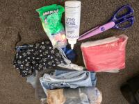 Mixed Lot of Craft Supplies and Jewelry Making Materials with Organizer, Tools & Fabrics ,monitor ( unable to test - 6
