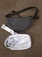 Large Miscellaneous Home Goods Lot: Sunflower Backpack, Blue Mason Jars, Tote Bags, Wall Shelf Kit - 4