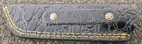 Damascus Steel Fixed-Blade Knife with Purple Wood Handle and Leather Sheath - 3