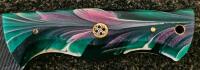 Custom Fixed-Blade Knife with Resin Handle and Leather Sheath - 4