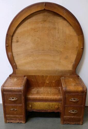 Art Deco Vanity Dresser, 6 Drawers, Circa 1930s-1940s, Original Finish