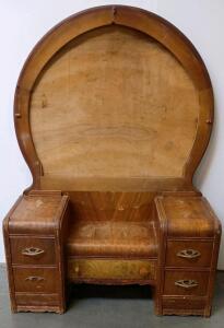 Art Deco Vanity Dresser, 6 Drawers, Circa 1930s-1940s, Original Finish