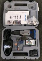 Dremel 800 Cordless Rotary Tool Kit, 10.8V, 5,000-35,000 RPM, Carving & Engraving Kit, Charger, Case (powers on/charges (shelf AX) - 4
