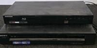 Hallicrafters Radio S-120, Samsung BD-P1590, Sony RDR-GX255, Philips DVD, Google Home. (XB) - 2