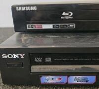 Hallicrafters Radio S-120, Samsung BD-P1590, Sony RDR-GX255, Philips DVD, Google Home. (XB) - 3