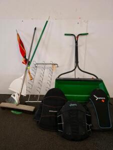 Seed Spreader. Aspen Summit 637, DonJoy, Breg LSO Back Braces &ndash; Lumbar Support Orthosis, Universal Size, shoes rack, brooms
