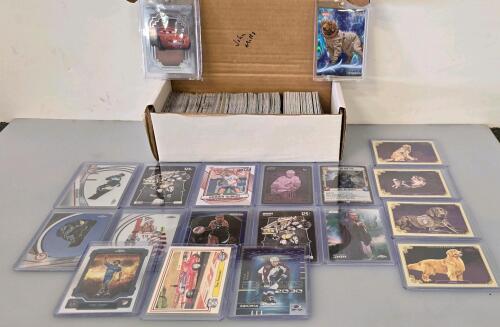 Large Mixed Lot of Topps, Panini, Donruss Chrome Sports & Pop Culture Trading Cards
