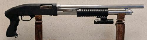 Winchester Model 1300 Stainless Marine 12 Ga Pump, 18" Barrel, Pistol Grip, Flashlight, SN L2633180