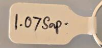 Sterling Silver Oval Blue Sapphire Ring, 1.07ct Gemstone, US Size 6.5, 1.8g, K12ES - 7