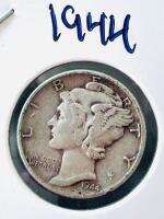 1939 & 1944 Mercury Dimes USA, 90% Silver, Winged Liberty Head - 3