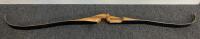 Classic One-Piece Recurve Bow, Laminated Wood Riser, Black Limbs, 60" AMO