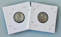 1944 & 1945 Mercury Dimes, Liberty Head, 90% Silver, U.S. Ten Cent Coins, Circulated - 4