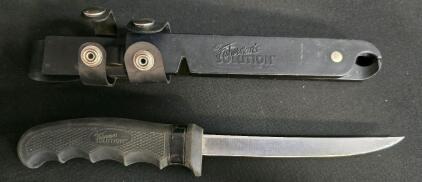 Fisherman's Solution Multi-function Fillet Knife, USA, 6in Stainless Blade, Sheath, Sharpener