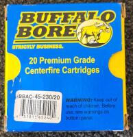 Buffalo Bore 45 ACP+P 230gr JHP Premium Grade Pistol Ammo, 950 FPS, 20 Rounds, Brass Case - 4
