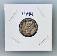 1943 & 1944 Mercury Silver Dimes &ndash; 90% Silver, Circulated, Adolph Weinman Design - 3