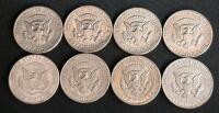 Kennedy Half Dollar Coins &ndash; 1971, 1972, 1973, 1974, 1981, 1996 Lot, 8 Circulated US Coins - 2