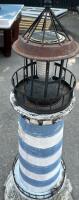 36" Solar-Powered Decorative Lighthouse with Rotating LED Beacon, needs new solar batteries - 3