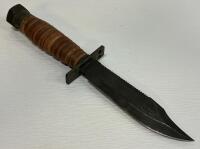 1984 Camillus MIL-K-8662E Air Force Survival Knife, Leather Sheath, Norton Pike Stone, USA - 2