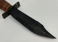 1984 Camillus MIL-K-8662E Air Force Survival Knife, Leather Sheath, Norton Pike Stone, USA - 4