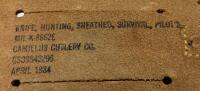 1984 Camillus MIL-K-8662E Air Force Survival Knife, Leather Sheath, Norton Pike Stone, USA - 7