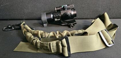 CVLIFE FoxSpook 2.5-10x40e Red & Green Illuminated Scope with Laser, Two-Point Tactical Rifle Sling