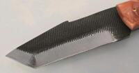 Custom Fixed-Blade Tanto Knife with Damascus Steel Blade and Resin Handle - 2