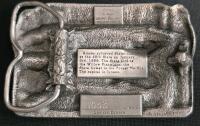 1983 Siskiyou Alaska 25 Years Statehood Pewter Belt Buckle, Limited Edition 1033/5000 - 2