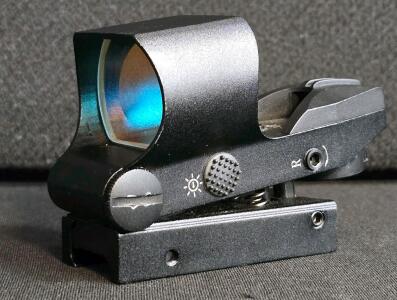 Picatinny Reflex Red Dot Sight, 4 Reticle Patterns, Multi-Coated Lens, Black, Aluminum Housing *Untested No Battery*