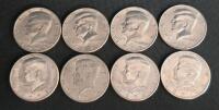 Kennedy Half Dollar Lot, 8 Coins, 1973-D, 1974-D, 1999-D, 2000-D, Circulated, Copper-Nickel Clad