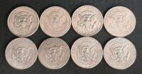 Kennedy Half Dollar Lot, 8 Coins, 1973-D, 1974-D, 1999-D, 2000-D, Circulated, Copper-Nickel Clad - 2