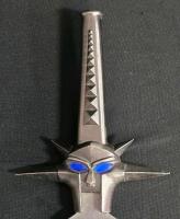Fantasy Face Dagger with Blue Gem Eyes, Stainless Steel Blade, China, Decorative Collectible - 3