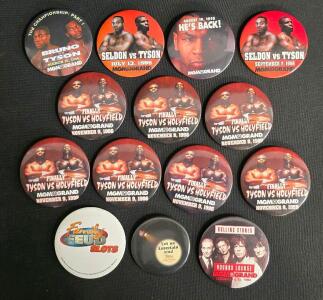 MGM Grand 3" Event Pinback Buttons &ndash; Boxing Matches & Concerts (1994&ndash;1996)