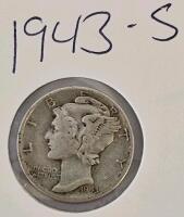 1942-D and 1943-S Mercury Dimes, 90% Silver, Circulated, Denver & San Francisco Mintmarks - 4