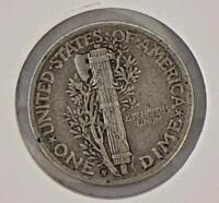 1942-D and 1943-S Mercury Dimes, 90% Silver, Circulated, Denver & San Francisco Mintmarks - 5
