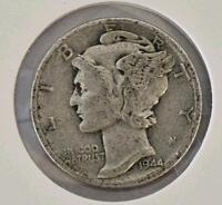 1943-D and 1944-S Mercury Dimes, 90% Silver, Circulated, US Mint Collectible Coins - 4