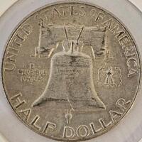 1963 Franklin Half Dollar, 90% Silver, Circulated, Philadelphia Mint - 4