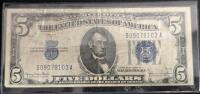 1934D $5 Silver Certificate S09078103A, 1950B $5 FRN L67245243B, 1957 $1 Silver Cert C08463634A - 3