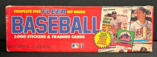 1988 Fleer Baseball Complete Set &ndash; 660 Cards, 45 Stickers, MLB Licensed, Includes Glavine RC (Set Completion Unknown)