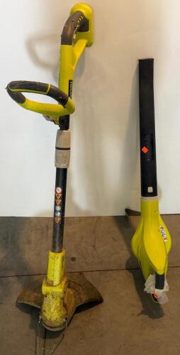 Ryobi 18V Cordless String Trimmer and Leaf Blower Set, Compatible with One+ Batteries, unable to test