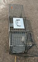 32" x 10" x 12" Galvanized Steel Live Animal Cage Trap with Single Entry and Carry Handle - 2