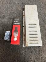 Large Mixed Lot: Hand Tools, Sockets, Ratchets, DVDs, VHS, Accessories & Metal Tool Tote - 12