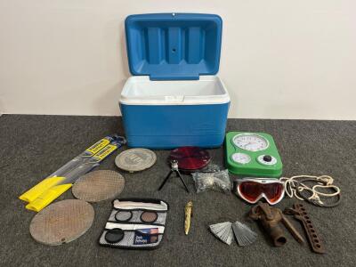 Bulk Lot: Rubbermaid Gott Cooler, Rain-X Wipers, Camera Filters, Industrial Parts & More