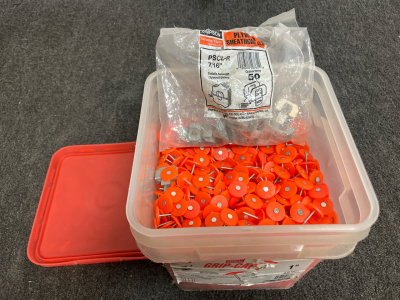 Grip-Rite GRIP-CAP 1" Plastic Cap Nails, 3,000 Count, Electro-Galvanized Steel
