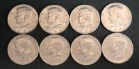 Kennedy Half Dollar Coins &ndash; 1971, 1974, 1981 &ndash; Lot of 8 Circulated Coins