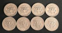 Kennedy Half Dollar Coins &ndash; 1971, 1974, 1981 &ndash; Lot of 8 Circulated Coins - 2